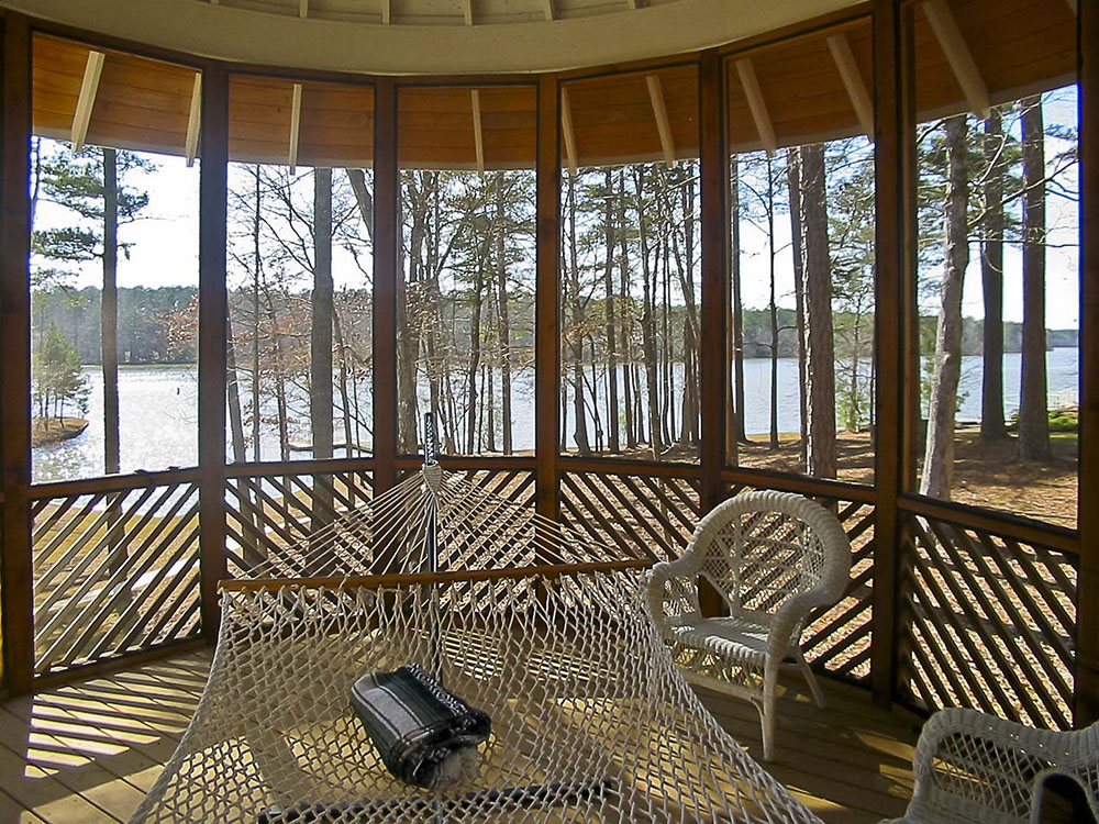 Georgia Lake House designed by Atlanta Architect Daniel Martin on the Oconee Lake view from gazebo